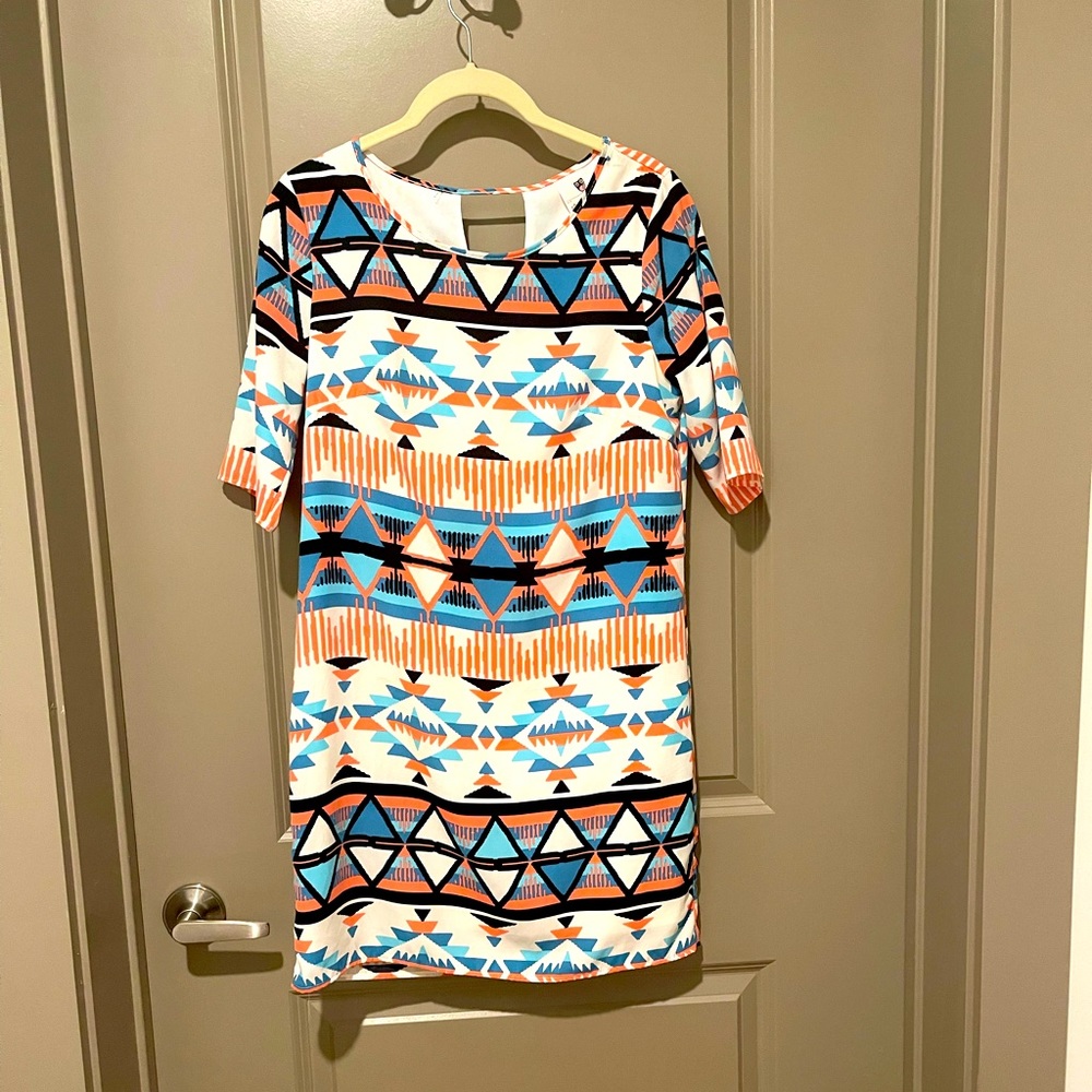 Pink Owl Graphic Print Dress
